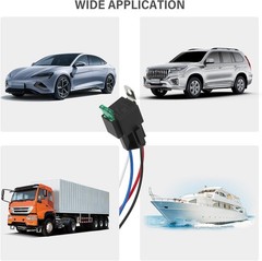 Stacool 4Pin 12V Relay with 30A Fuse SPST Harness for Car Truck