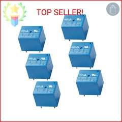 Weasch 6Pcs PCB Power Relay SRD-05VDC-SL-C, DC 5V Coil, 10A 250VAC, SPDT, 5 Pin,