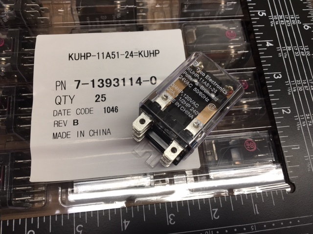 (Qty = 1) KUHP-11A51-24 Tyco-P&B, 20A 24VAC DPDT, Chassis Mount Relay