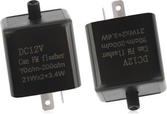 2PCS 12V LED Flasher Relay 2 Pin,Adjustable Turn Signal Relay for Repairing Moto