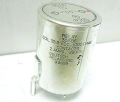 35SB6 DEUTSCH RELAY, 35.5 COIL VDC/ 1,000 OHMS/ 2 AMPS/ 28 VDC NEW OLD STOCK