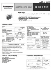 JK1A-24V Matsushita Slim Power Relay 24VDC SPST 1FormA 3A 4-Pin