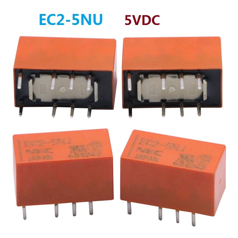 NEC Relay EC2-4.5NU EC2-5NU EC2-12NU EC2-24NU 2A 8Pins Singal Relay