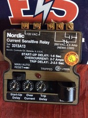 Nordic Current Sensitive Relay 3313A13 2.5 Amp 250 VAC