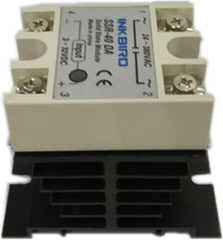 Solid State Relay 40DA DC SSR Black Heat Sink for PID Thermostat