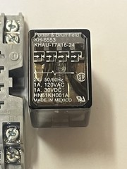 Potter & Brumfield KHAU-17A16-24 Relay With P & B 27E166 Socket Base