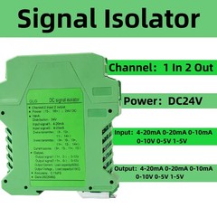 Electrical Signal Isolator Converter 4-20mA 0-10V Analog 1 In 2 Out Power Relay