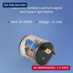 2 Pin Electronic Flasher Relay 12V Turn Signal Light Blinker Relay 2 Prong Flash