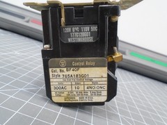 Westinghouse BF40F Control Relay 300 Volt AC 10 Amp 4 NO 0 NC Style 765A183G01