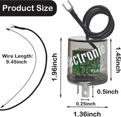 LED Flasher Relay 2 Pins 12V (Pack of 2) – Heavy Duty Turn Signal Flasher Relay