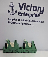 Lot Of 2 Pcs Phoenix Contact 2961448 Relay With 2833521 Base
