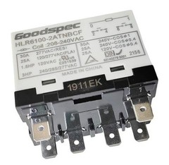 208-240VAC Compressor Relay 30A 277VAC 6 Pins