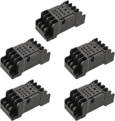 5Pcs 14-Pin DIN Rail Mounted Power Relay Socket Base Holder Size: PYF14A 5Pcs
