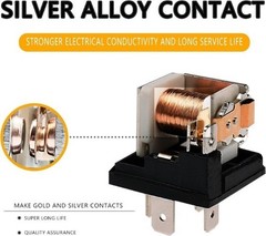 2 Pcs Waterproof 4-Pin 12V 30A Relay Switch, Universal for Motor Model: 4-PIN