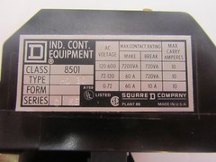 Square D Class 8501 Contactor Type HO-30 Series C