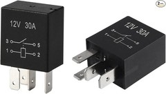 2-Pin 12V 30A Automotive Relay, 2-Pack Universal Waterproof Relay for Car Starte