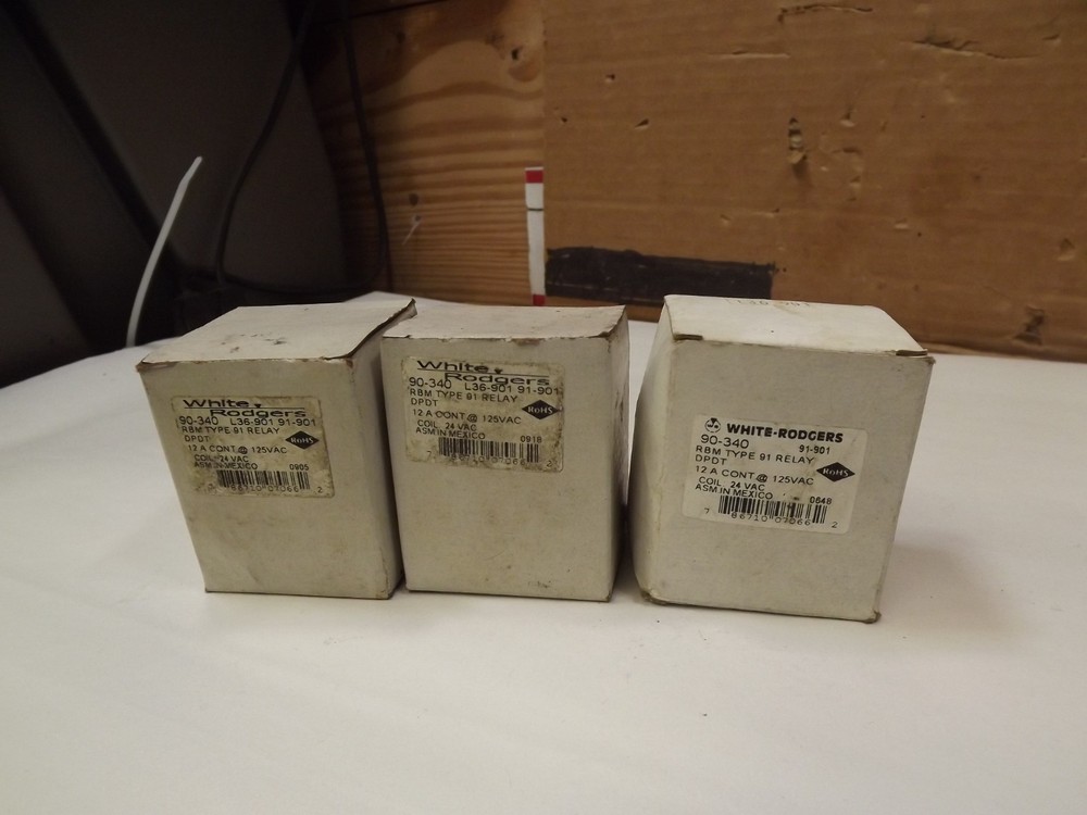 White Rodgers 90-340 / 91-901 Switching Relay – Lot of 3 NOS