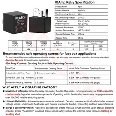 12V 3 Way Pre-Wired Fuse Relay Box Kit with 3 x 4-Pin 80A Relays | 3 ATC/ATO Slo