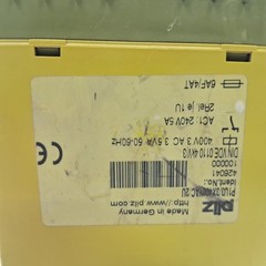 PILZ P1U3/3X400VAC/2U THREE-PHASE VOLTAGE MONITORING SAFETY RELAY