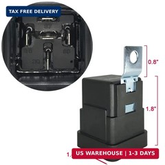 40/30AMP 12VDC Waterproof 5-pin Automotive Relays Kit with Built-in Diode
