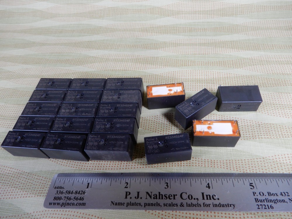 Potter & Brumfield RT334024F 24VDC PCB Mount Relays Qty 20 NOS
