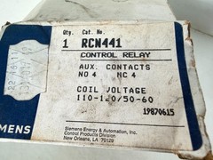 NEW SIEMENS-ALLIS RCN441 CONTROL RELAY 120V 60HZ 110V 50HZ 4 N.O. – 4 N.C. (36)