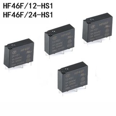 Hongfa Relays HF46F- 012 024-HS1 12V 24V 5A 4-Pin 12V 24VDC Power Relays