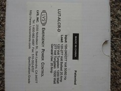 NEW LVS EMERGENCY POWER CONTROL LUT-ALCR 120-240/277 VOLT