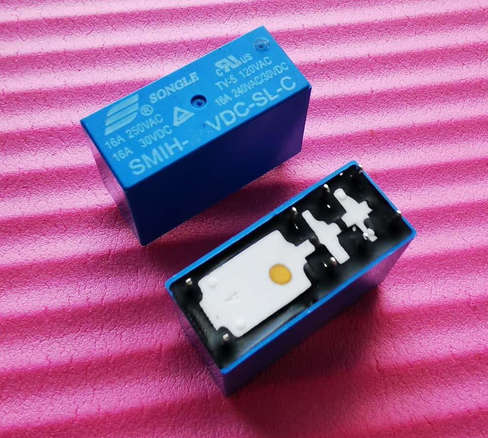 10pcs 5V SMIH-05VDC-SL-C 16A 250VAC SONGLE Relay 8Pins