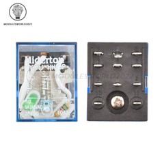 MY3NJ AC 220V / AC 110V / DC 24V 11 PIN Coil Power Relay Module Socket Base