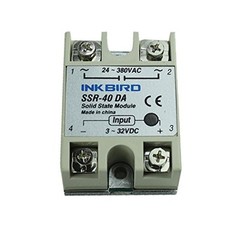 Inkbird Solid State Relay 40DA DC SSR Black Heat Sink for PID Thermostat