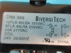 NEW DIVERSITETEC D90-360 GENERAL PURPOSERELAY 9400 SERIES SPST-NO 25A 24V 116555