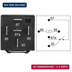 2 Pack JD1914 Car Relay, 12V 40A, 5 Pins SPDT, Automotive Switches and Starte…