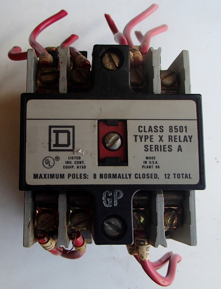 Square D 8501 Type X Relay 8501X040 Type X Relay