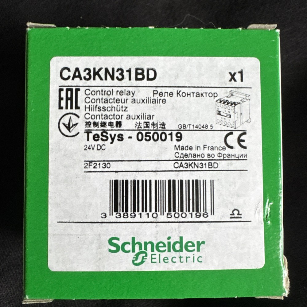 CA3KN31BD Schneider Control Relay. New.