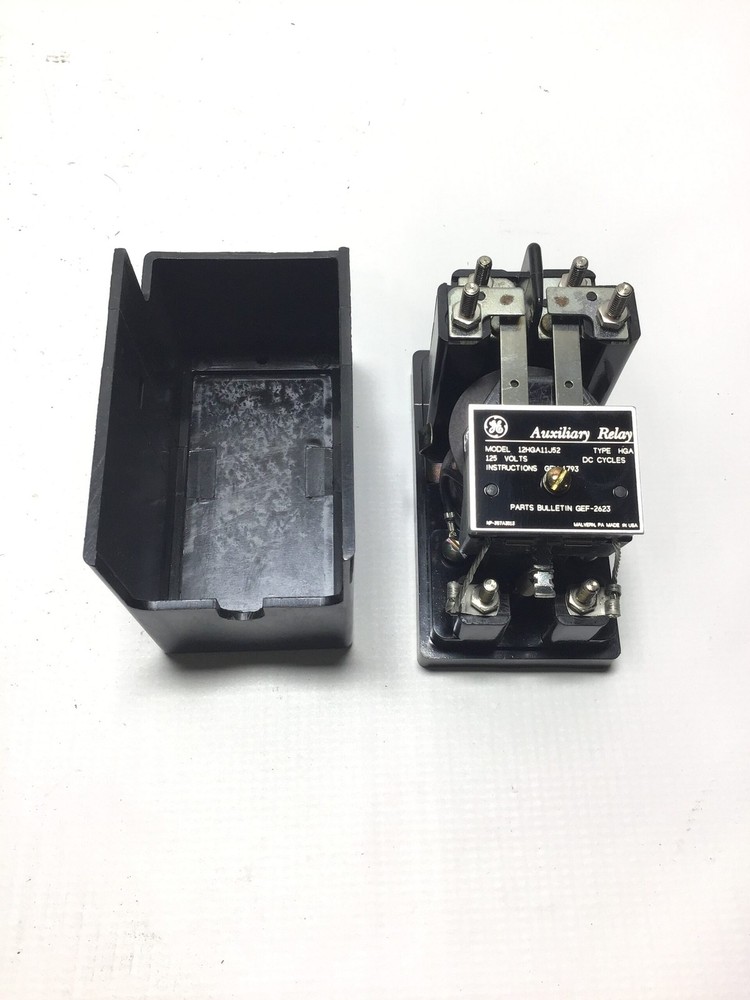 GE 12HGA11J52 Type HGA Auxiliary Relay 125VDC Instantaneous