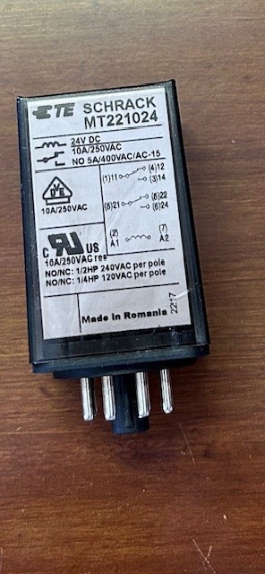Schrack MT221024 Multimode Power Relay, 10A/250VAC, 24VDC