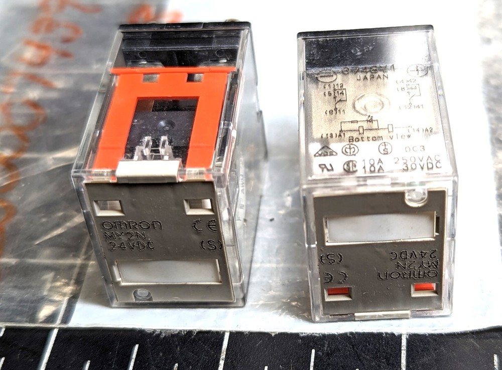 (2) MY2N 24VDC (S) MYS 2108E 103515 OMRON DPDT 10A RELAYS [B8Y1] #5