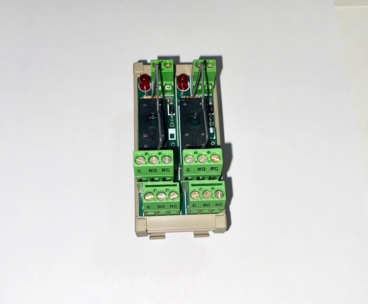 Altech Corp. 8954.6 Dual DIN Mount Relay Carrier DPDT (AC version 240vac)