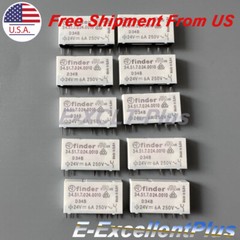 20PCS For Finder 34.51.7.024.0010 Power Relay 24VDC 6A 5Pins PCB Mount SPDT SPDT