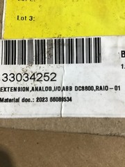 ABB RAIO-01 ANALOG I/O EXTENSION MODULE, ANALOG OUTPUT 0-20MA. NEW IN BOX
