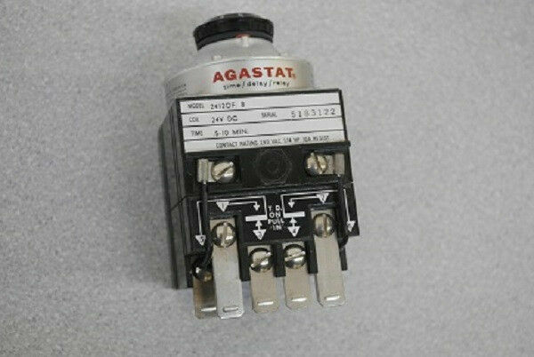 AGASTAT 2412OF TIMING RELAY .5-10 MINUTES U.S. GOVERNMENT NOS 24VDC 24120F