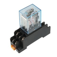 35mm DIN Rail DPDT 8P General Purpose Power Relay AC 24V Coil With Socket