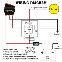 10 Pack 30/40 AMP 12V Relay Switch（SPDT）,Waterproof 5-Pin Relay Sw