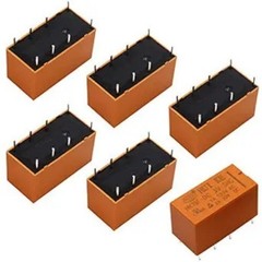 6pcs DPDT PCB Power Relay DC 3V 8-Pin Mini Coil Relay 8P-3V Size: DC 3V