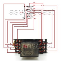 Coil DC12V Power Relay 4PDT Contact 3A MY4NJ HH54P HHC68B-4Z With Socket Base