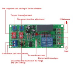 AC 110V 120V 220V 230V Cycle Delay Timing Timer Relay Switch Turn ON/OFF Module