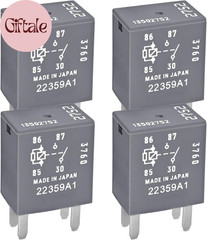4Pcs Relay 13502752, 12VDC 30A 4 Pins Multi-Purpose OEM Relay Compatible for GM
