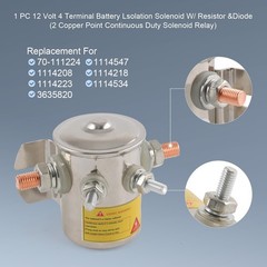 12VDC Max 300A Continuous Duty Solenoid Relay with Resistor Diode Golf Cart