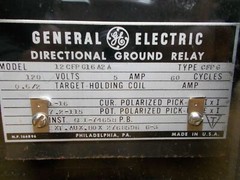 General Electric 12CFPG16A2A Type CFPG Directional Ground Relay 120V 5A 60Cy